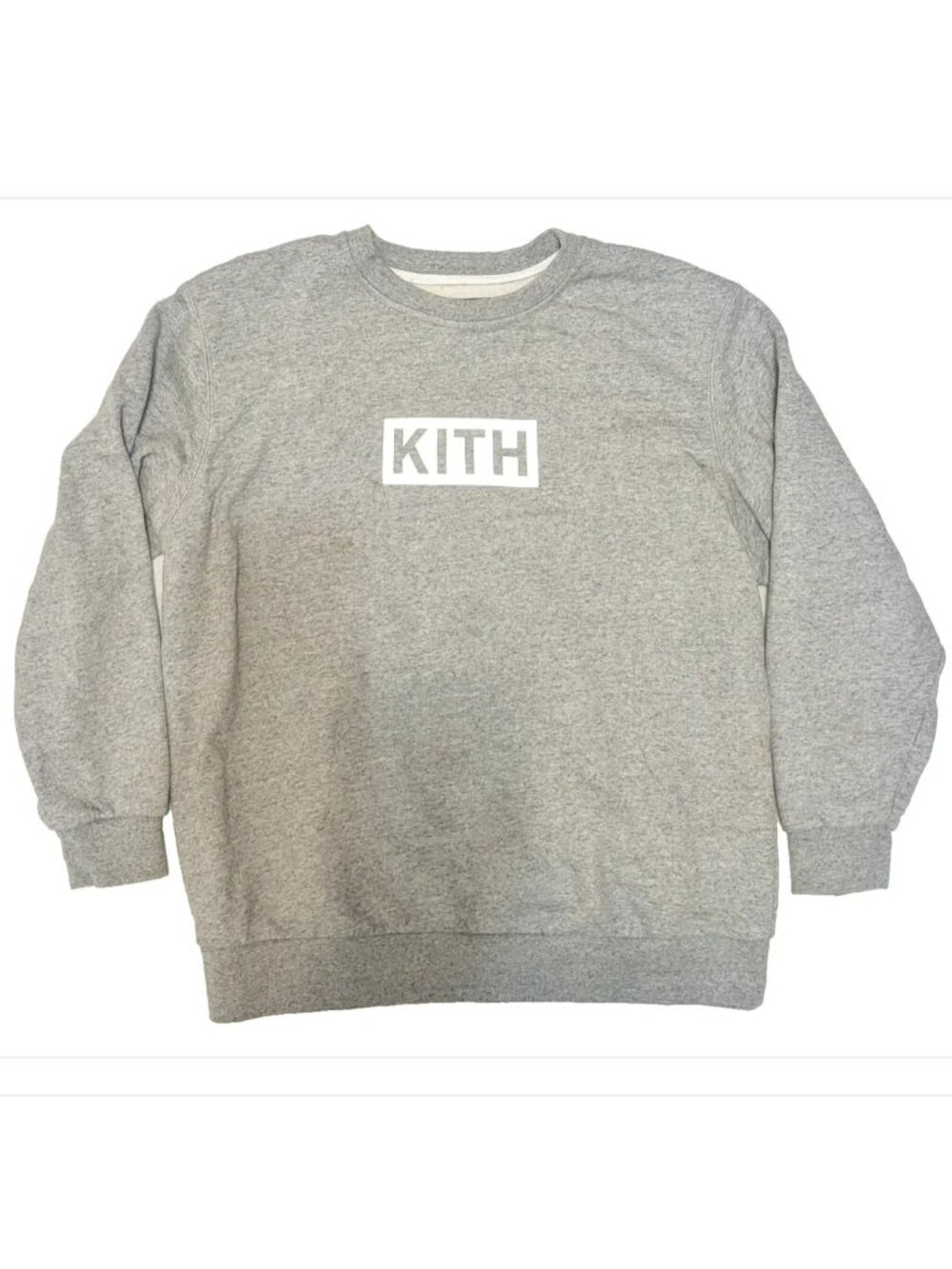 KITH Grey Graphic Logo Men's Fleece Sweatshirt 100% Cotton XL